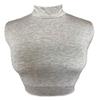 AMAL Muslim Fake Collar Hijab Extensions Neck Cover Under Top USA (Light Gray, M) view 1