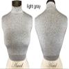AMAL Muslim Fake Collar Hijab Extensions Neck Cover Under Top USA (Light Gray, M) view 2