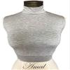 AMAL Muslim Fake Collar Hijab Extensions Neck Cover Under Top USA (Light Gray, M) view 3