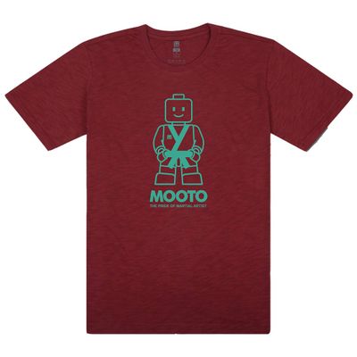 MOOTO Taekwondo Slub Mootoy T-Shirts TKD MMA Martial Arts Kick Boxing Team Shirts (2) Wine, 130