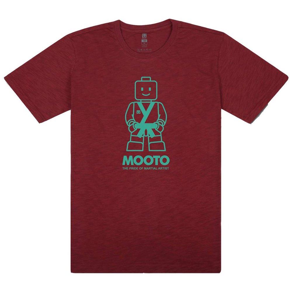 MOOTO Taekwondo Slub Mootoy T-Shirts TKD MMA Martial Arts Kick Boxing Team Shirts (2) Wine, 130