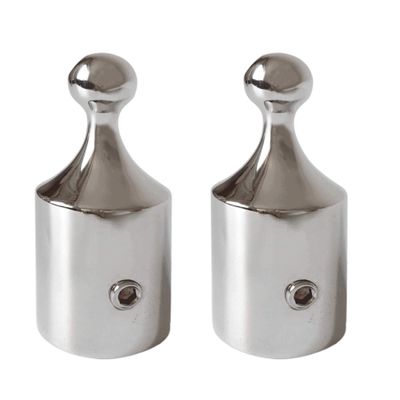 NRC&XRC Marine 2PCS Bimini Top Stainless Steel End Ball 7/8" Marine Bimini Ball Top Fittings