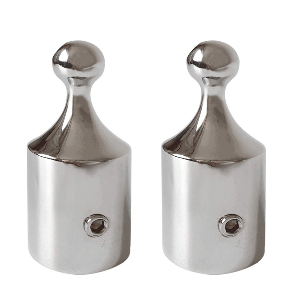 NRC&XRC Marine 2PCS Bimini Top Stainless Steel End Ball 7/8" Marine Bimini Ball Top Fittings