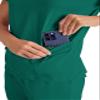 KOI Basics Becca Women's 4-Pocket Stretch Scrub Top Hunter Large view 3