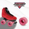 Sure-Grip Velvet Roller Skate Indoor Wheels | Constructed with Vanathane Wheel Material | Fits Precision Bearings - Suitable for Beginners also - Made in USA - 55mm x 31mm- Set of 8 Wheels (Pink) view 2