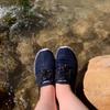 DOUSSPRT Women's Water Shoes Quick Drying Sports Aqua Shoes WhiteBlue Size 8 view 2