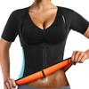 DoLoveY Women Sauna Sweat Vest with Sleeves Neoprene Fitness Shirt Workout Body Shaper Sport Tank Top view 1