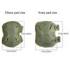 Tactical Combat Knee & Elbow Protective Pads Set for Outdoor CS Paintball Game Cycling Safety Skateboarding Gear Skates Knee Protection Guard Pads (Green) view 2