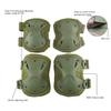 Tactical Combat Knee & Elbow Protective Pads Set for Outdoor CS Paintball Game Cycling Safety Skateboarding Gear Skates Knee Protection Guard Pads (Green) view 4