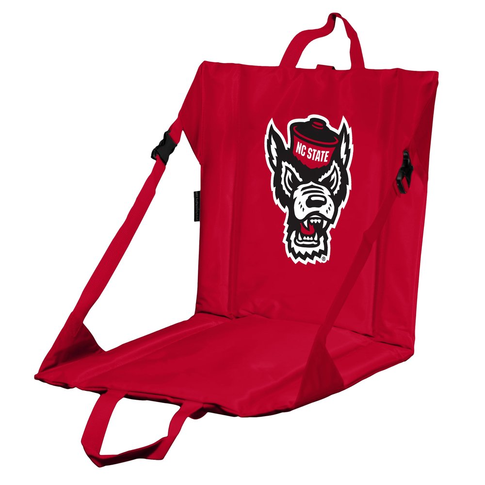 Logo Brands NCAA NC State Wolfpack Unisex Portable Foldable Stadium Seat with Back Support 16" x 14.5" Seating Area, One Size, Team Color, Ideal for Outdoor and Sporting Events