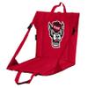 Logo Brands NCAA NC State Wolfpack Unisex Portable Foldable Stadium Seat with Back Support  16" x 14.5" Seating Area, One Size, Team Color, Ideal for Outdoor and Sporting Events view 1