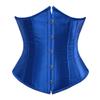 Grebrafan Women's Lace up Boned Brocade Waist Training Underbust Corsets Plus Size (US(14-16) 3XL, Blue) view 1