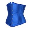 Grebrafan Women's Lace up Boned Brocade Waist Training Underbust Corsets Plus Size (US(14-16) 3XL, Blue) view 2