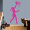 Sweetums Signatures Basketball Girl Layup Wall Decal - Sports Nursery and Kids Room Locker Room Wall Decor Wall Sticker Vinyl Wall Decal view 1