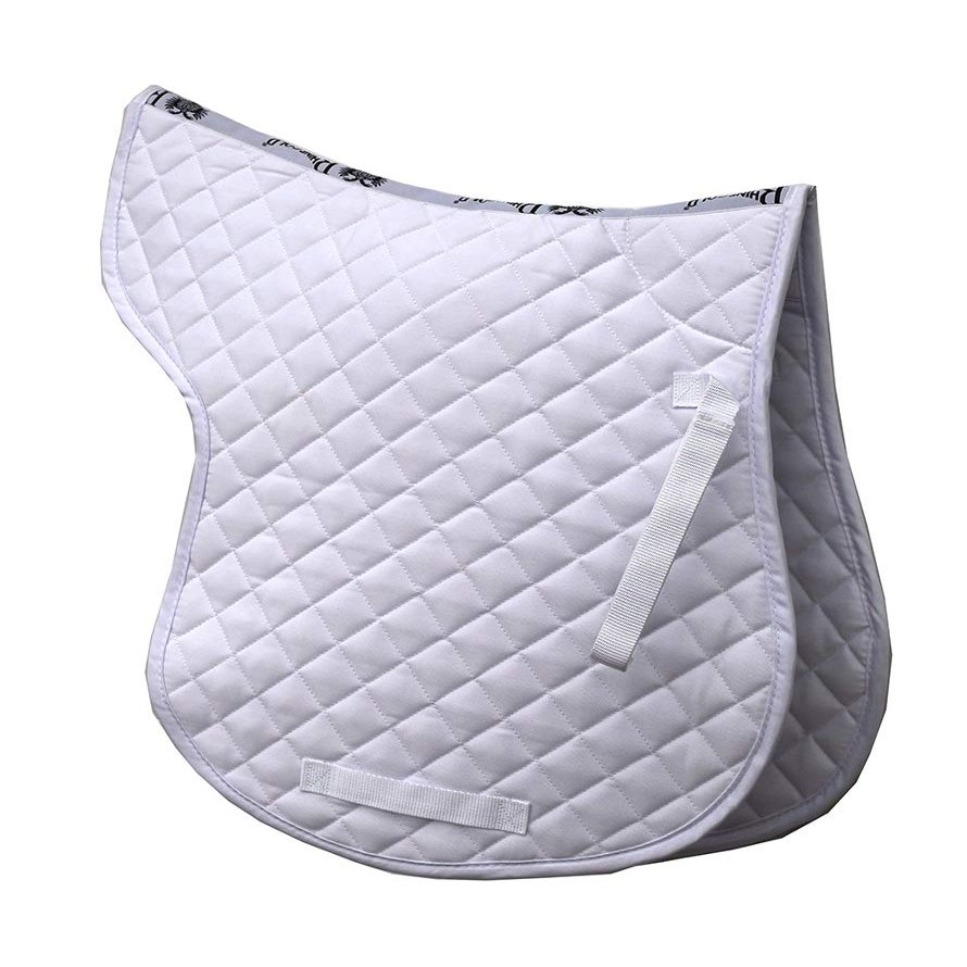 Rhinegold Cotton Quilted Numnah, Full, White