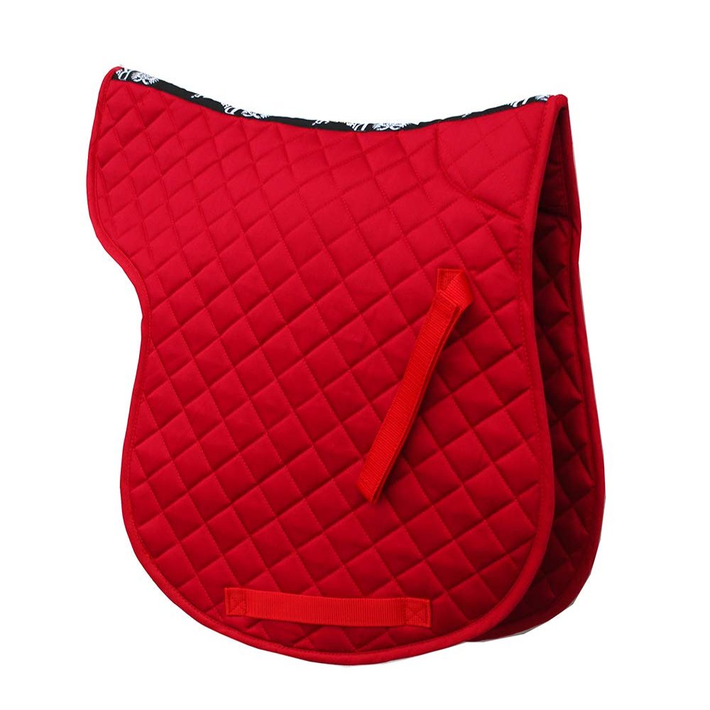Rhinegold Cotton Quilted Numnah - Cob - Red