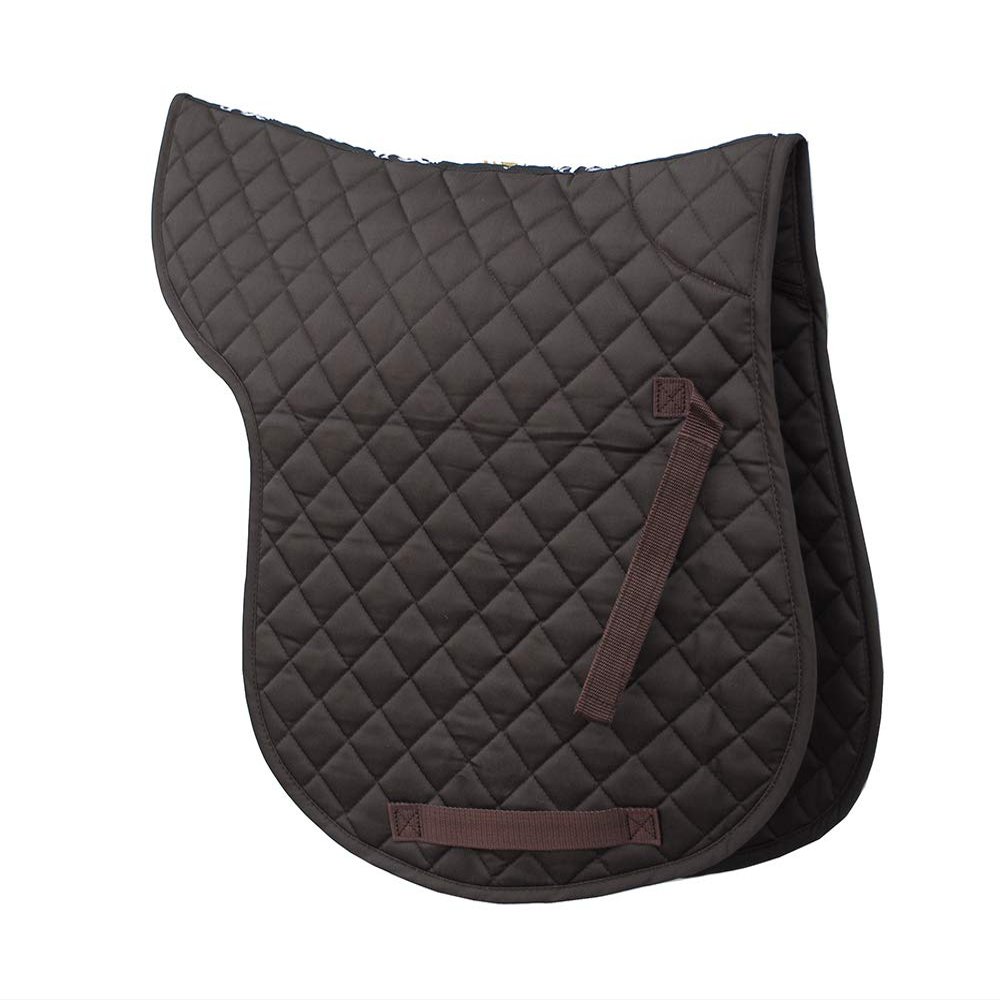 Rhinegold Cotton Quilted Numnah-Cob-Brown