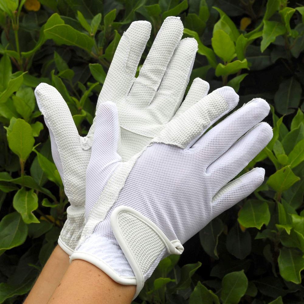 Rhinegold Super Stretch Mesh Back Glove-Extra Large-White