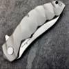 TACTICAL GEARZ Titanium Pocket Folding Knife, Solid Tc4 Titanium Handle, Razor Sharp CPM-D2 Steel DAO Blade, Includes Sheath (Ares) view 4