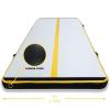 AKSPORT Air Mat Tumble Track Gymnastics Tumbling Mat Inflatable Floor Mats with Air Pump for Home/Tumble/Gym/Training/Cheerleading/Parkour 10/13/16/20/23/26/29/33ft (yellow-black,500x150x15cm) view 4