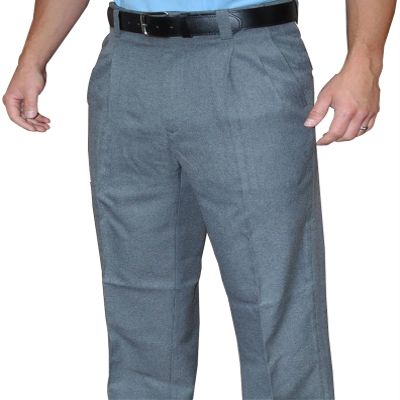Smitty | BBS-371 | Pleated Combo Pants with Slash Pockets | Baseball Softball | Umpire's Choice! (Heather Gray, 30)