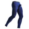 Ouruikia Men's Thermal Underwear Pants Modal Long Johns Tagless Lightweight Thermal Bottoms Separate Pouch (Blue, X-Large) view 1