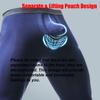 Ouruikia Men's Thermal Underwear Pants Modal Long Johns Tagless Lightweight Thermal Bottoms Separate Pouch (Blue, X-Large) view 3