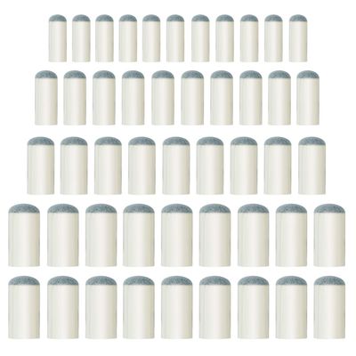 ABOAT 50 Pieces 4 Sizes Pool Cue Tips Slip-On Billiard Cue Tips Replacement, 9 mm, 10 mm, 12 mm, 13 mm
