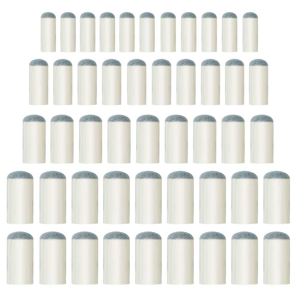 ABOAT 50 Pieces 4 Sizes Pool Cue Tips Slip-On Billiard Cue Tips Replacement, 9 mm, 10 mm, 12 mm, 13 mm