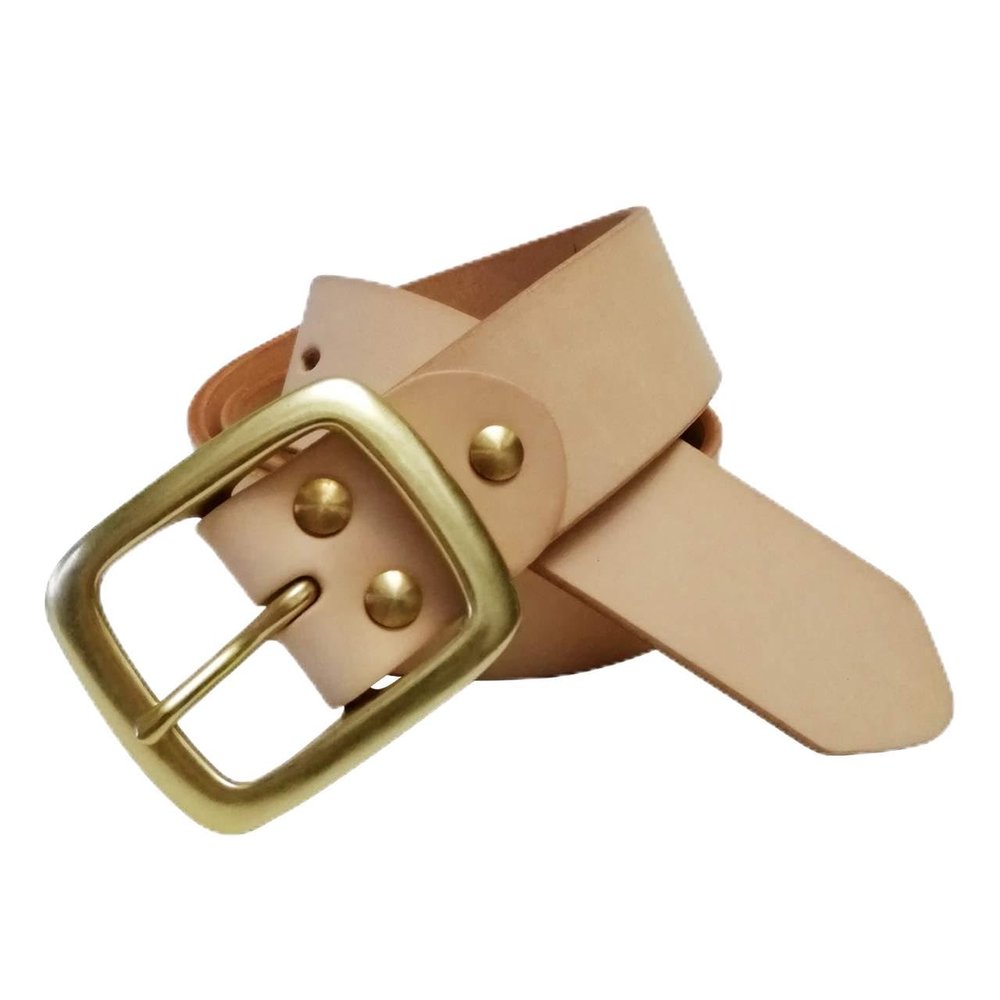 ALVYNG 1 1/2" (38 mm) Heavy Duty Solid Brass Single Prong Belt Buckle For Leather Belt With Gift Box (Rectangle 03)