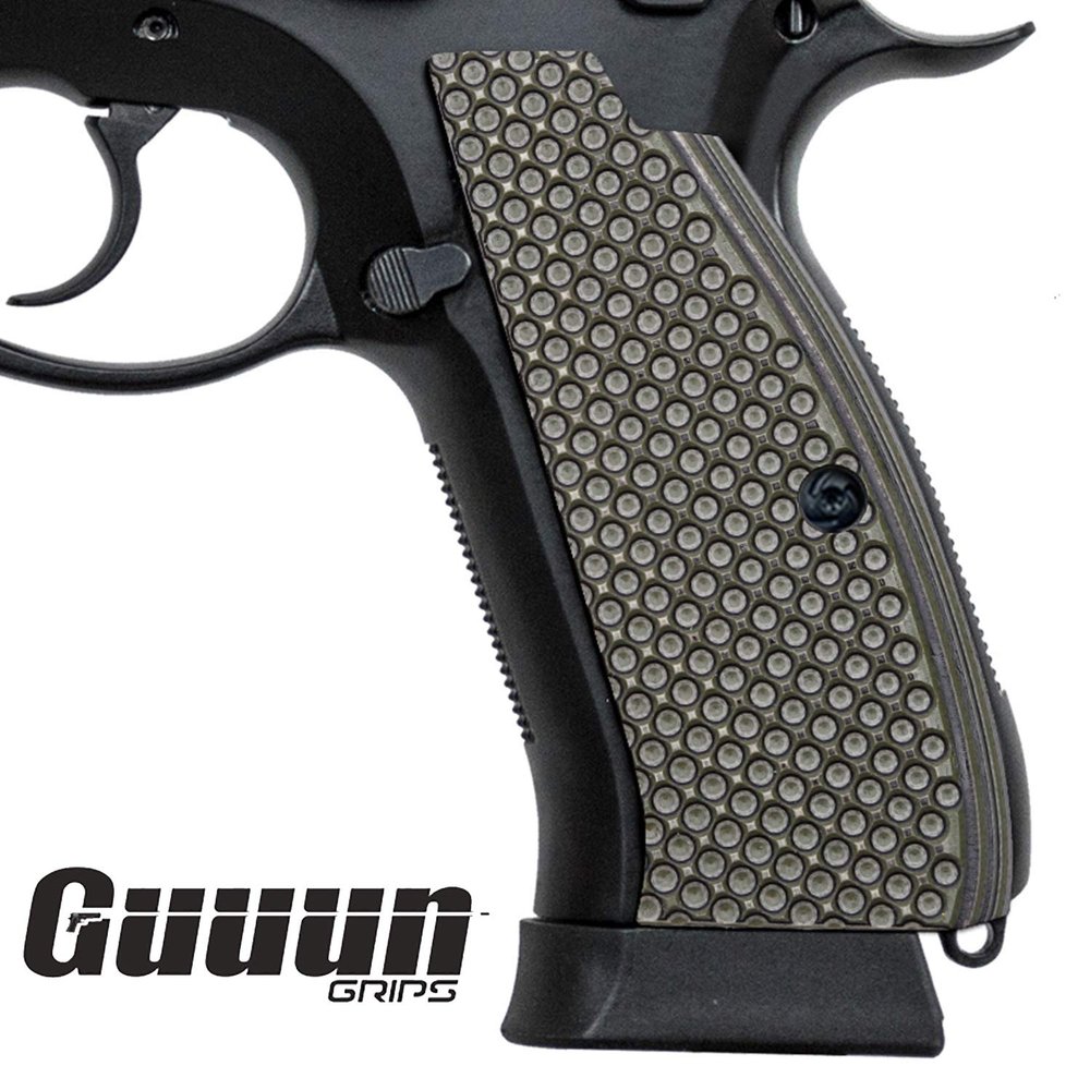 Guuun CZ75 G10 Grips Full Size CZ SP01 Grip Golf Ball Dimple Texture