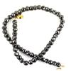 Skyjewels 18" Certified 9mm Round Checker Black Diamond Beads Necklace in Sterling Silver with Free Diamond Studs view 1