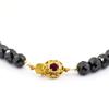 Skyjewels 18" Certified 9mm Round Checker Black Diamond Beads Necklace in Sterling Silver with Free Diamond Studs view 2