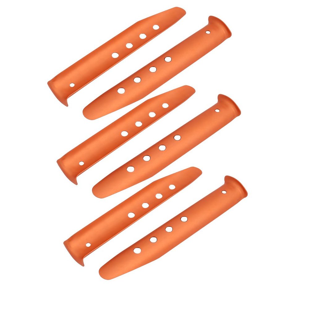 Aexit 6pcs 9.1-inch Home hardware Aluminium Alloy Sand Snow Tent Stake Orange for Camping Hiking Model:81as597qo264
