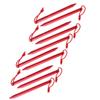 Aexit 10pcs 7" Home hardware Length Aluminum Alloy Tri-Beam Tent Stakes Red w Reflective Pull Cord Model:79as392qo229 view 1