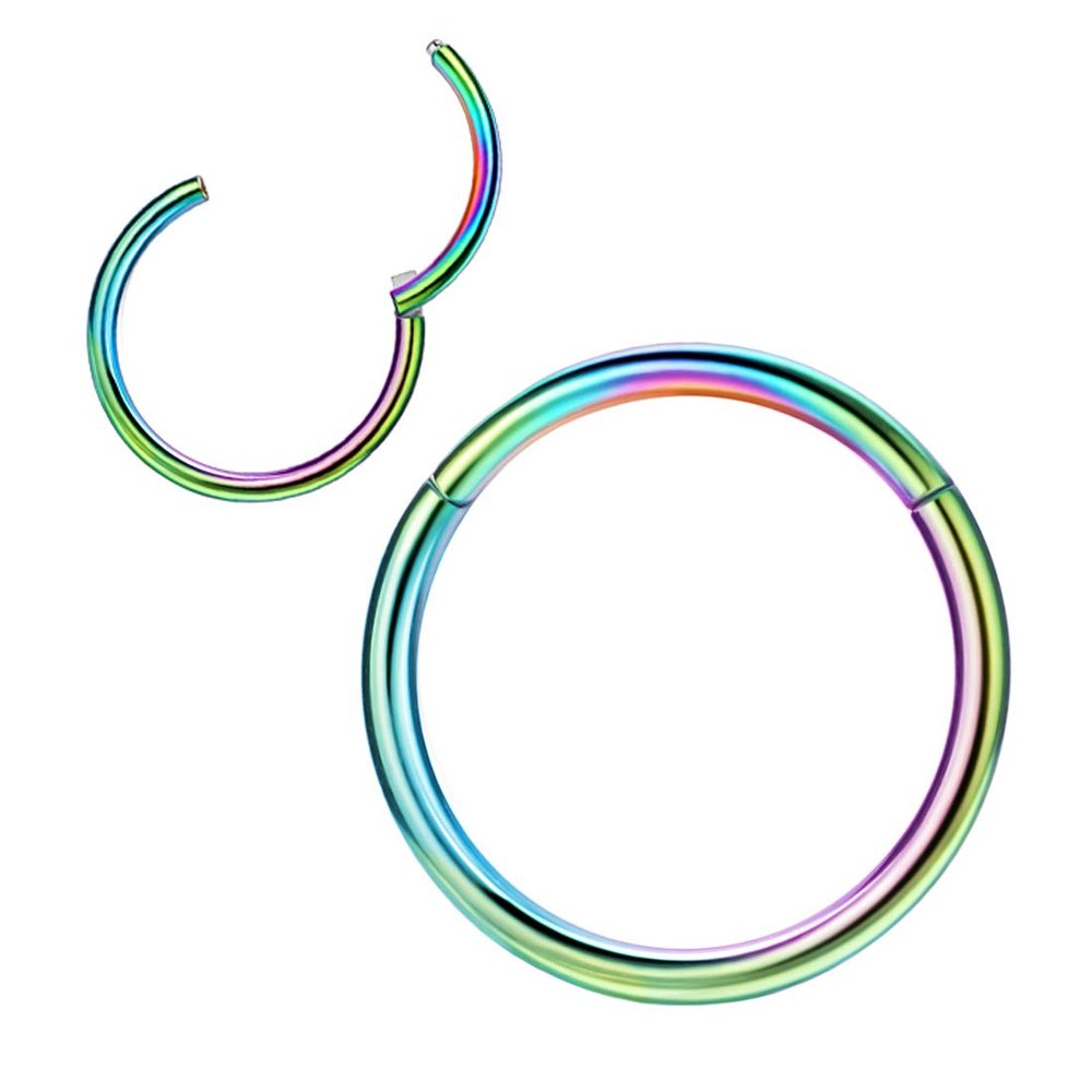 18 Gauge Hoop Nose Rings for Women Men Rainbow Nose Ring Hoop Surgical Steel Nose Hoop Hypoallergenic Body Piercing Rings for Septum Cartilage Helix Conch Rook Tragus Lobe Lip 18g Hoops 11mm Nose Hoop