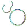 18 Gauge Hoop Nose Rings for Women Men Rainbow Nose Ring Hoop Surgical Steel Nose Hoop Hypoallergenic Body Piercing Rings for Septum Cartilage Helix Conch Rook Tragus Lobe Lip 18g Hoops 11mm Nose Hoop view 1