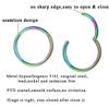 18 Gauge Hoop Nose Rings for Women Men Rainbow Nose Ring Hoop Surgical Steel Nose Hoop Hypoallergenic Body Piercing Rings for Septum Cartilage Helix Conch Rook Tragus Lobe Lip 18g Hoops 11mm Nose Hoop view 3