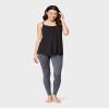 32 DEGREES Cool Womens Flowly Relaxed Lounge Built-in Cups Shelf Bra Tank Cami, Black, Small view 3