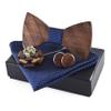 Bowtie Handmade Customized Wood Bow Tie Set Creative Wooden Nice Designer Formal Woven Cravat with Box view 2