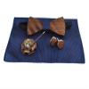 Bowtie Handmade Customized Wood Bow Tie Set Creative Wooden Nice Designer Formal Woven Cravat with Box view 4