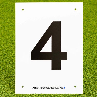 Vermont A4 Number Plates For Sports Pitches & Courts [1-12] | High-Visibility Number Plates (4)