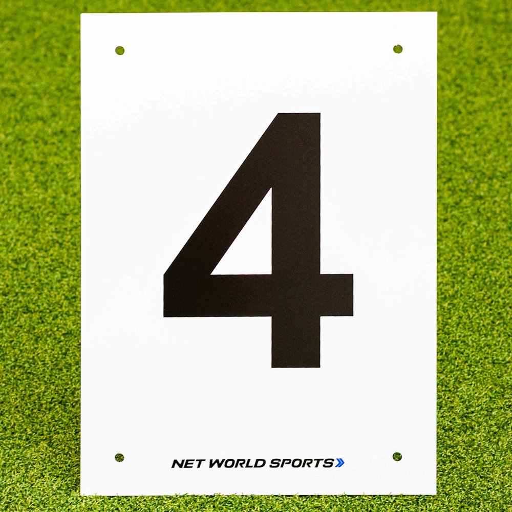Vermont A4 Number Plates For Sports Pitches & Courts [1-12] | High-Visibility Number Plates (4)
