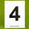 Vermont A4 Number Plates For Sports Pitches & Courts [1-12] | High-Visibility Number Plates (4) view 1