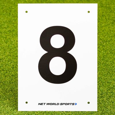 Vermont A4 Number Plates for Sports Pitches & Courts [1-12] | High-Visibility Number Plates (8)