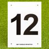 Vermont A4 Number Plates for Sports Pitches & Courts [1-12] | High-Visibility Number Plates (12) view 1