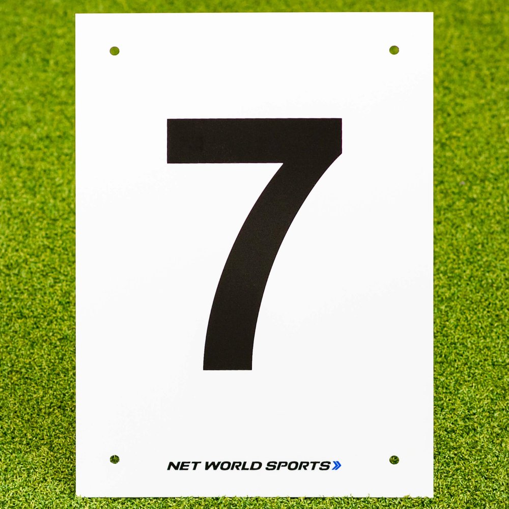 Vermont A4 Number Plates for Sports Pitches & Courts [1-12] | High-Visibility Number Plates (7)