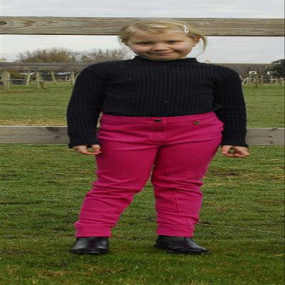Rhinegold Childrens Jodhpurs -26-Raspberry