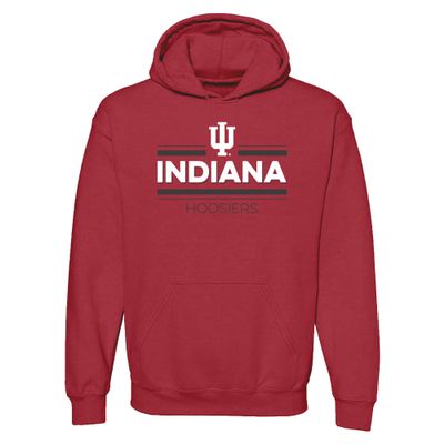AH1144 - Indiana Hoosiers Double Bar Logo Hoodie - Large - Cardinal