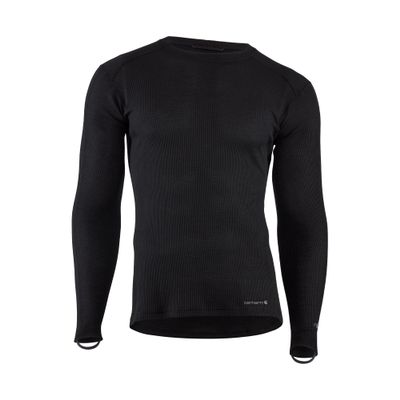 Carhartt Men's MBL113 Base Force Midweight Base Layer Classic Crew - XX-Large - Black